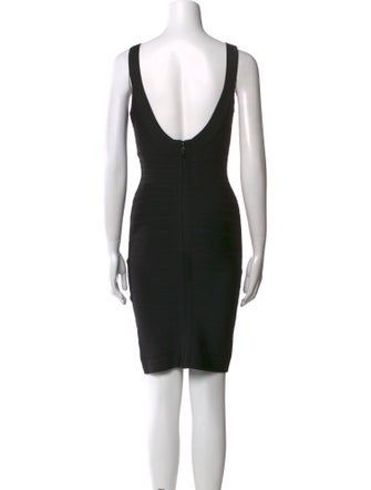 Herve Leger Scoop Neck Mini Dress