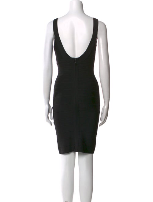 Herve Leger Scoop Neck Mini Dress