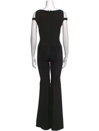 Herve Leger Bateau Neckline Jumpsuit