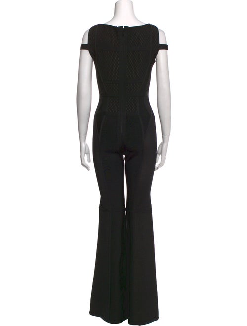 Herve Leger Bateau Neckline Jumpsuit