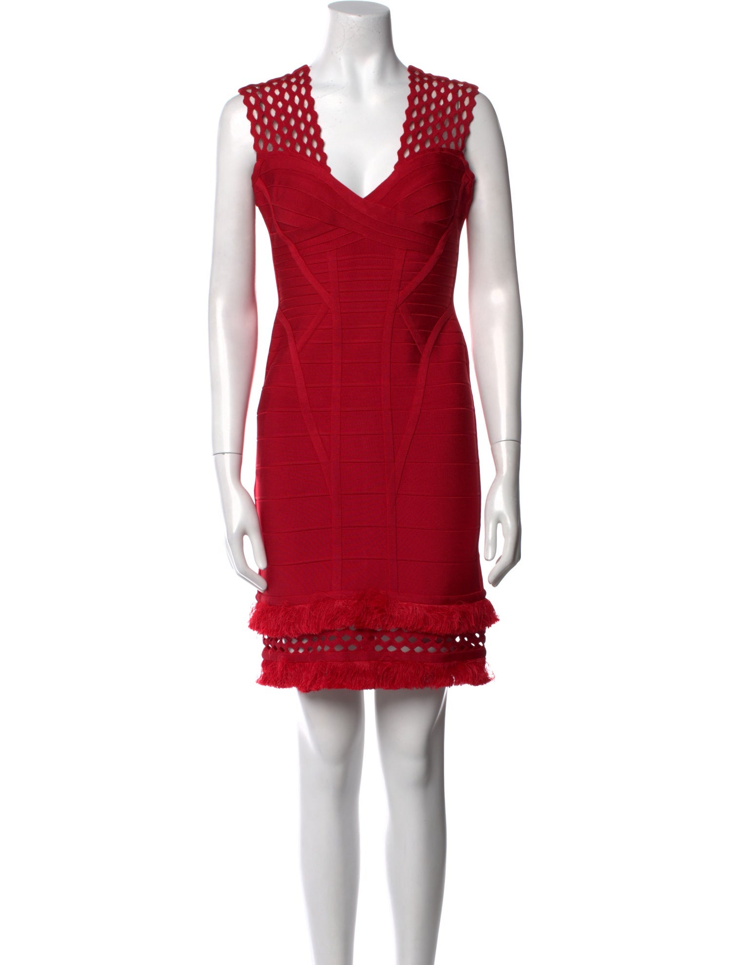 Herve Leger V-Neck Mini Dress w/ Tags