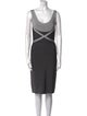 Herve Leger Scoop Neck Mini Dress