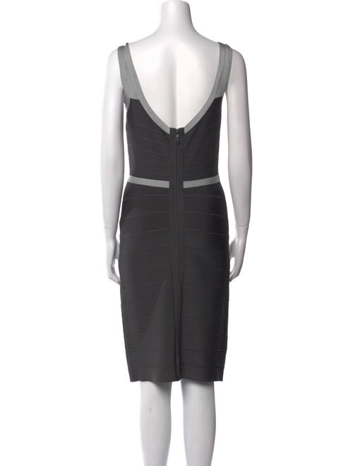 Herve Leger Scoop Neck Mini Dress