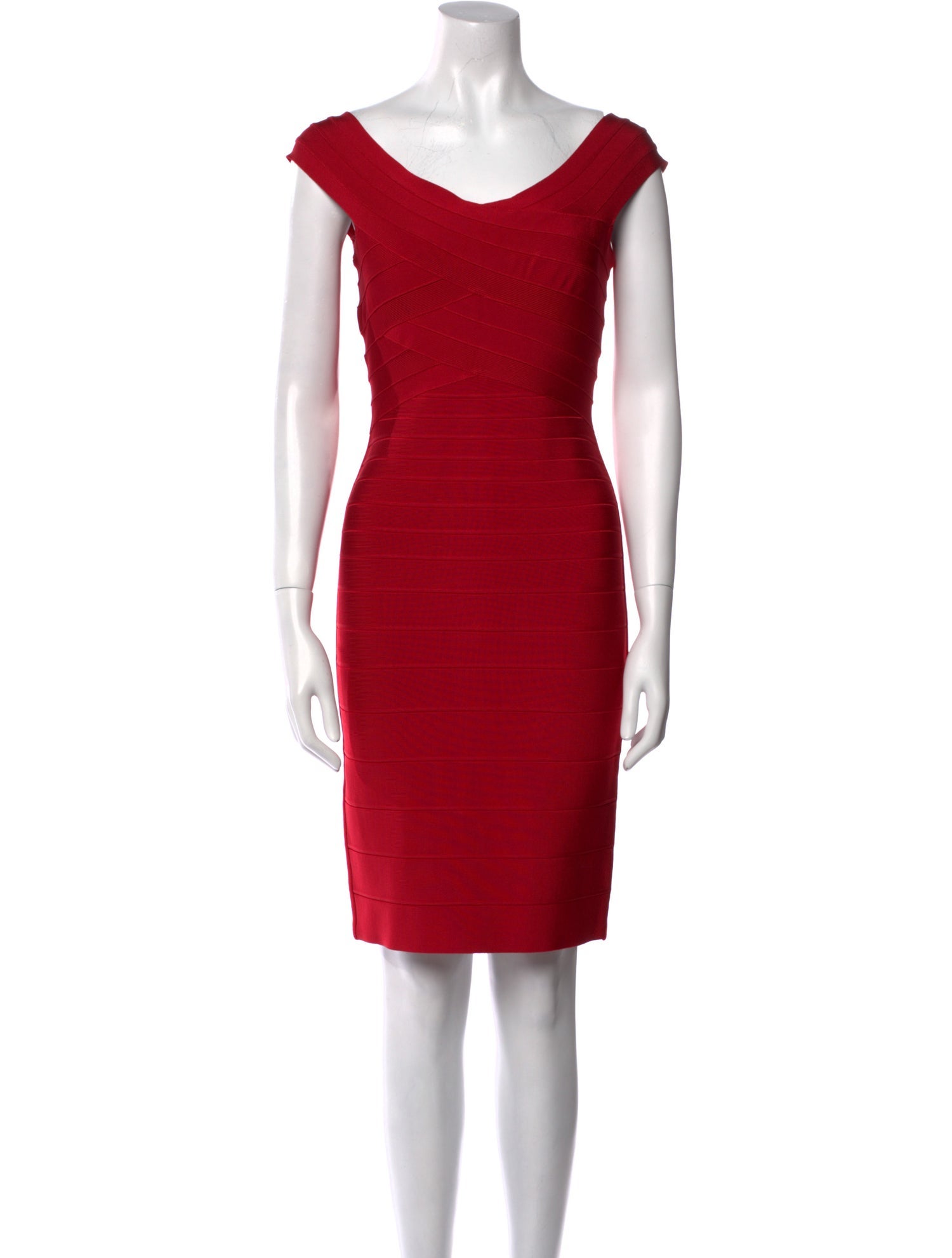 Herve Leger V-Neck Mini Dress w/ Tags