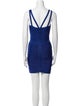 Herve Leger V-Neck Mini Dress