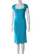 Herve Leger Square Neckline Midi Length Dress