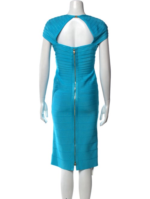 Herve Leger Square Neckline Midi Length Dress