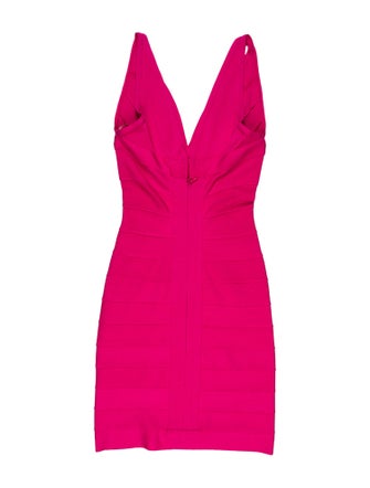 Herve Leger Cowl Neck Mini Dress