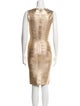 Herve Leger Scoop Neck Knee-Length Dress
