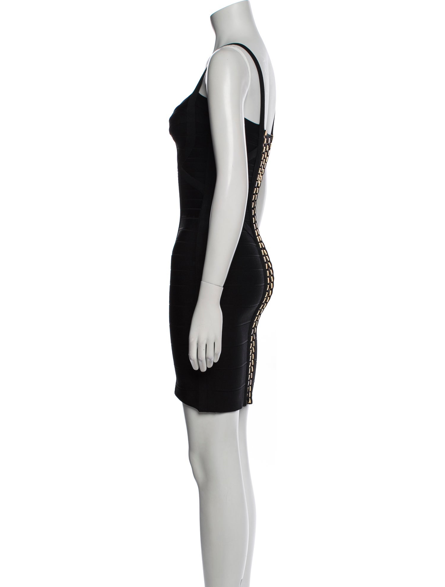 Herve Leger Square Neckline Mini Dress