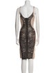 Herve Leger Lace Pattern Knee-Length Dress