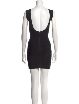 Herve Leger V-Neck Mini Dress