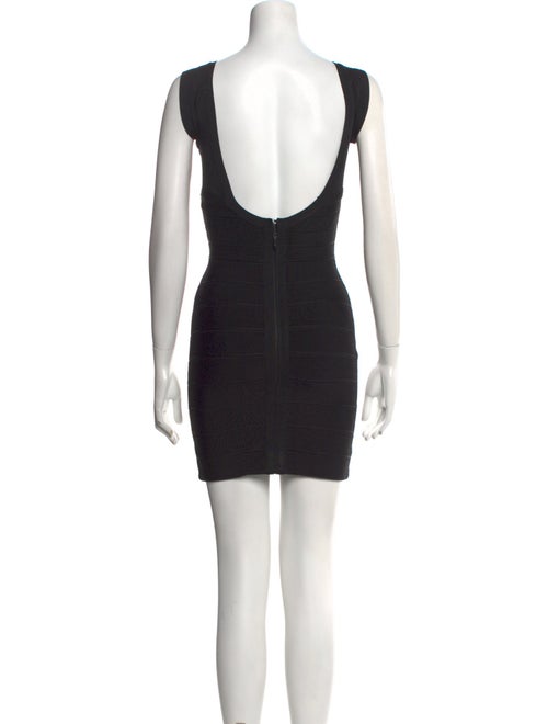 Herve Leger V-Neck Mini Dress