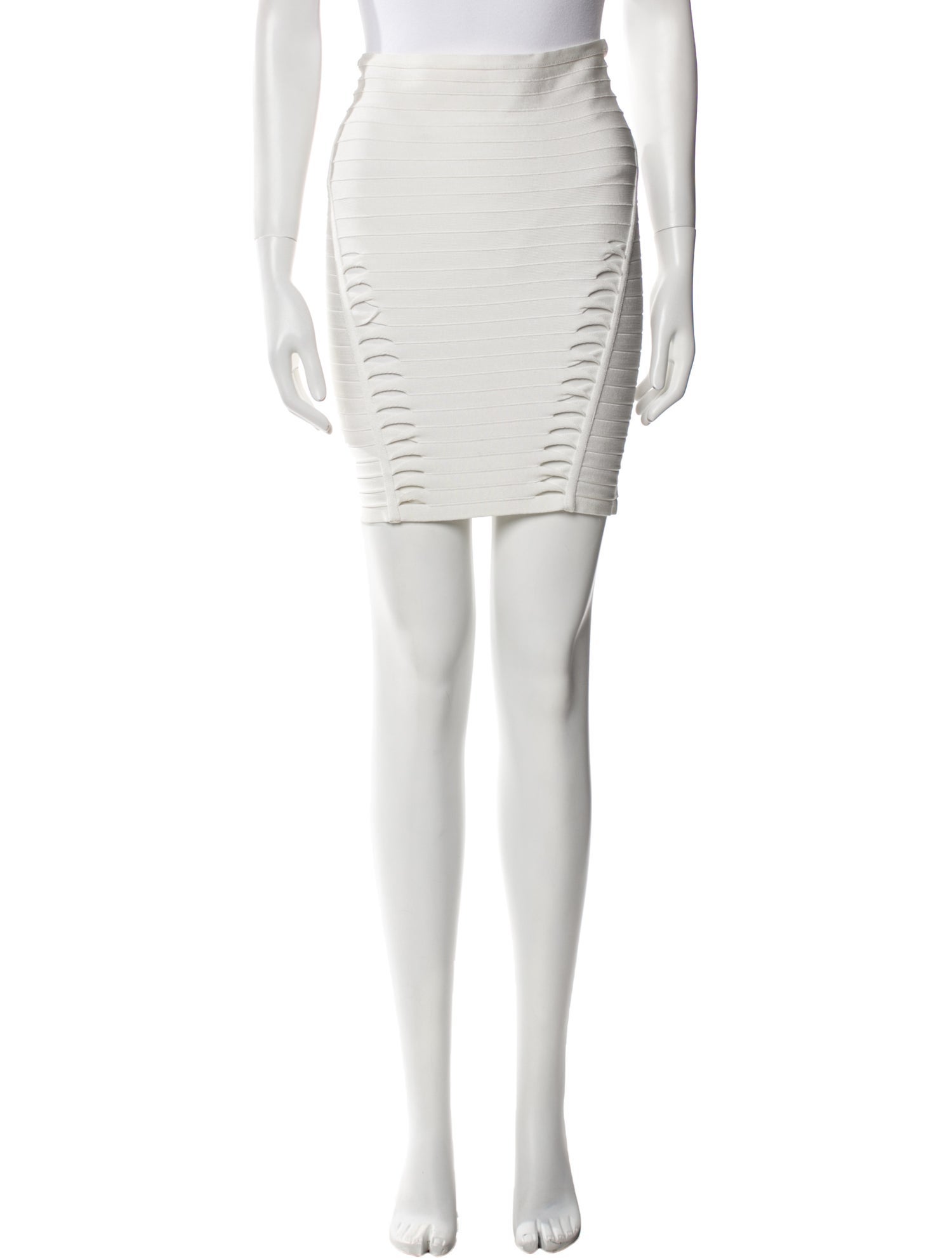 Herve Leger Cutout Accent Mini Skirt
