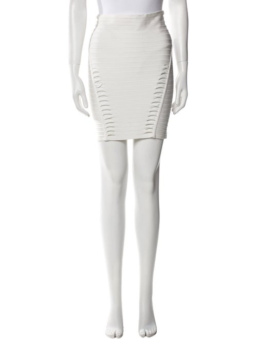 Herve Leger Cutout Accent Mini Skirt