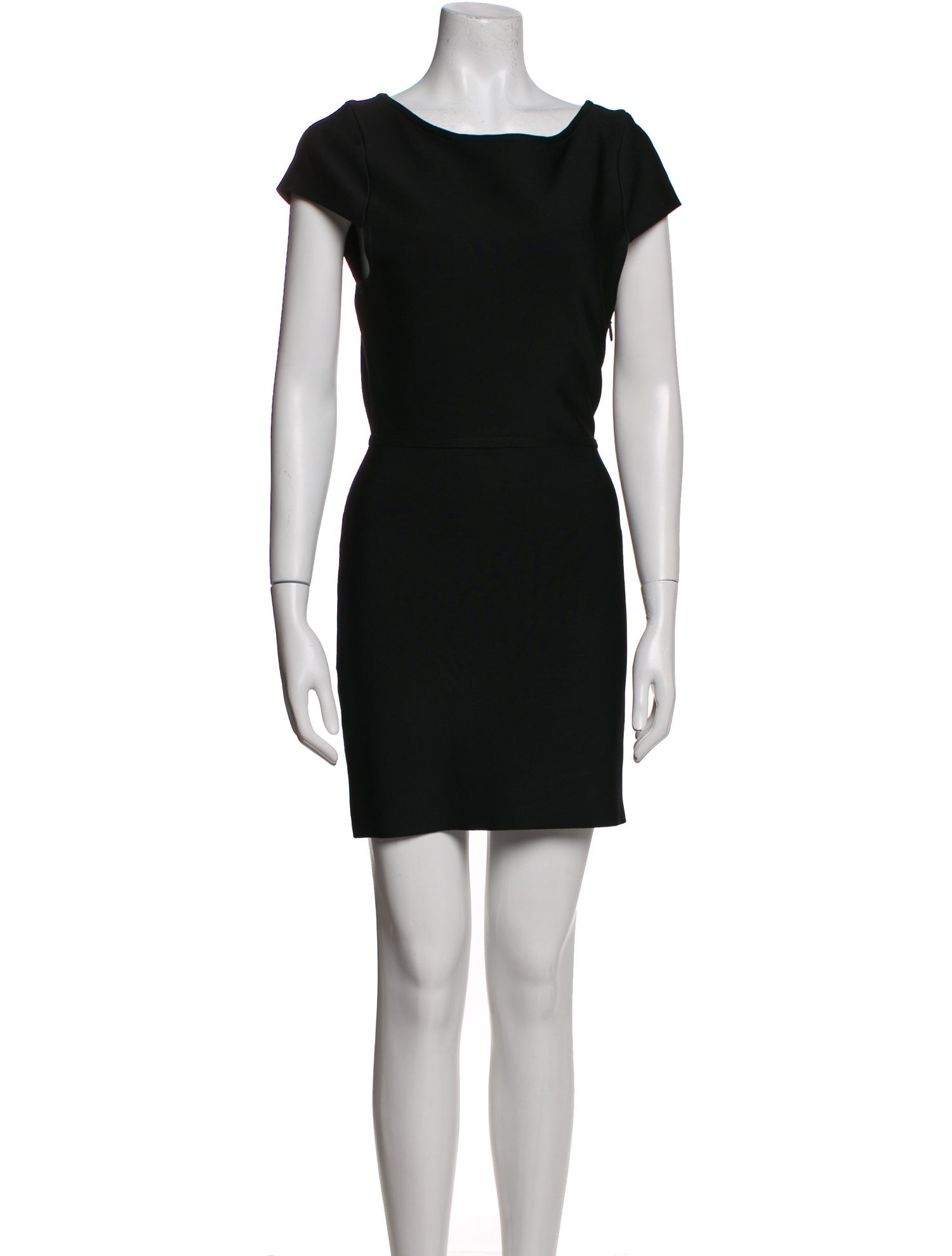 Herve Leger Bateau Neckline Mini Dress