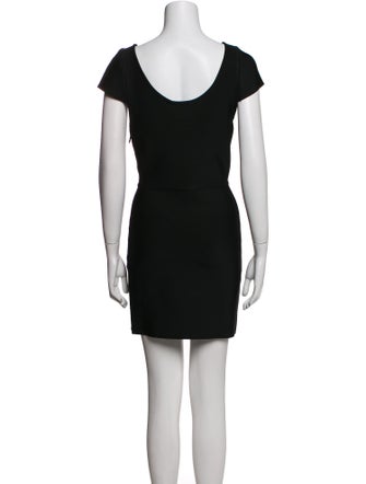 Herve Leger Bateau Neckline Mini Dress