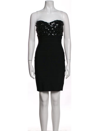 Herve Leger Strapless Mini Dress