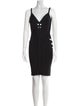 Herve Leger V-Neck Mini Dress