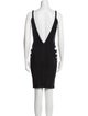 Herve Leger V-Neck Mini Dress