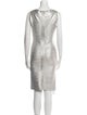 Herve Leger Scoop Neck Knee-Length Dress