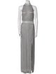 Herve Leger Mock Neck Long Dress