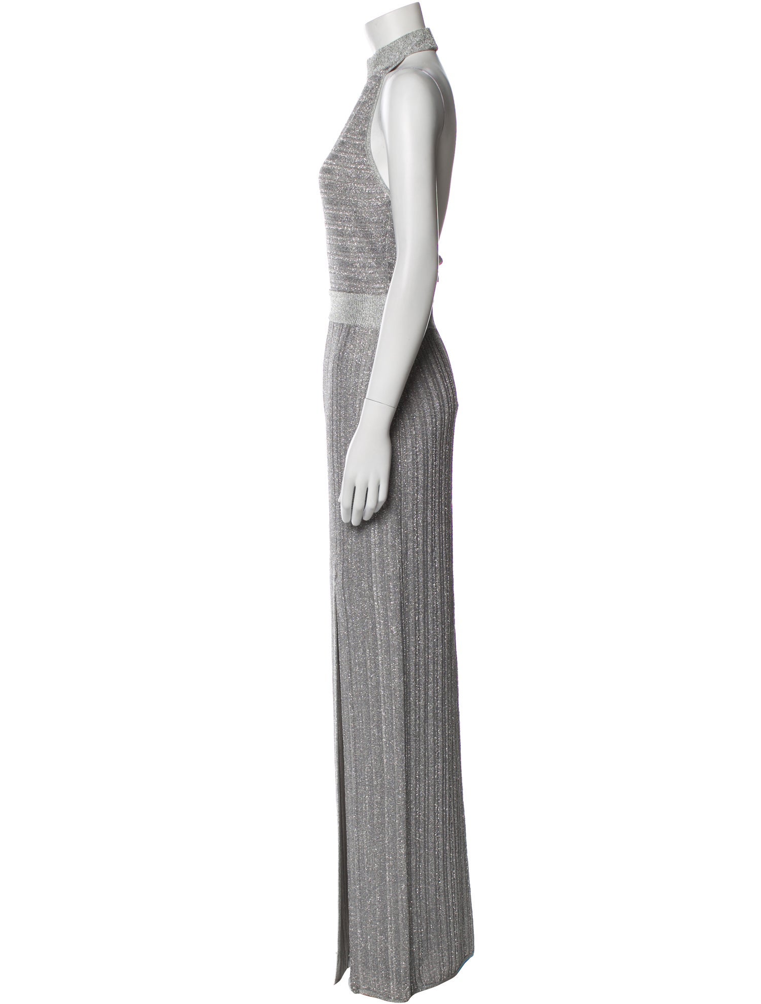 Herve Leger Mock Neck Long Dress