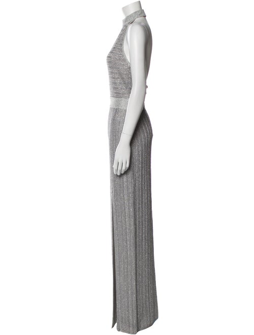 Herve Leger Mock Neck Long Dress