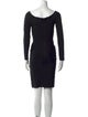 Herve Leger Bateau Neckline Mini Dress
