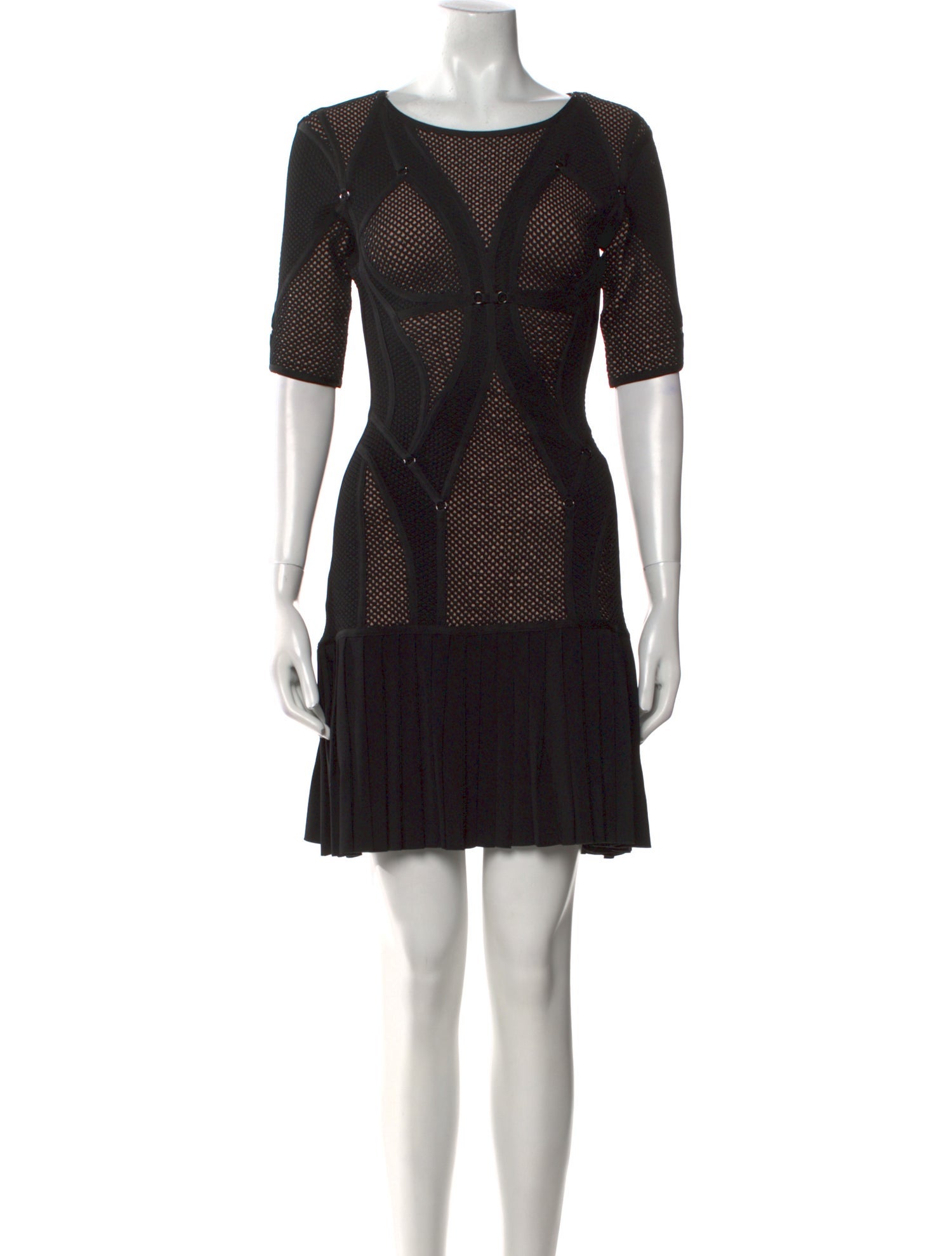 Herve Leger Scoop Neck Mini Dress