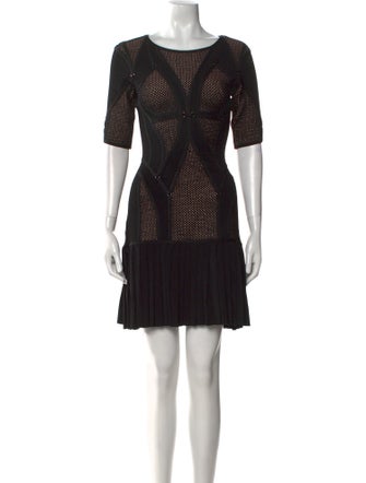 Herve Leger Scoop Neck Mini Dress