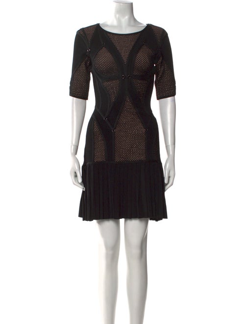 Herve Leger Scoop Neck Mini Dress