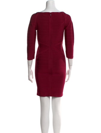 Herve Leger V-Neck Mini Dress