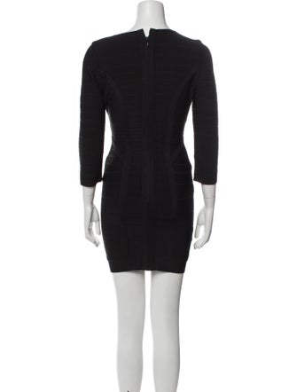 Herve Leger V-Neck Mini Dress