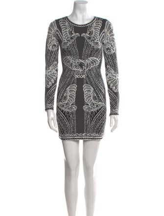 Herve Leger Lace Pattern Mini Dress