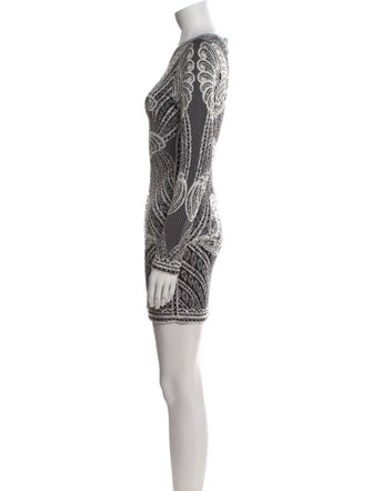 Herve Leger Lace Pattern Mini Dress