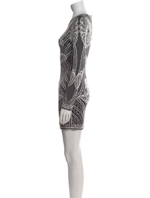 Herve Leger Lace Pattern Mini Dress