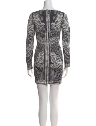 Herve Leger Lace Pattern Mini Dress