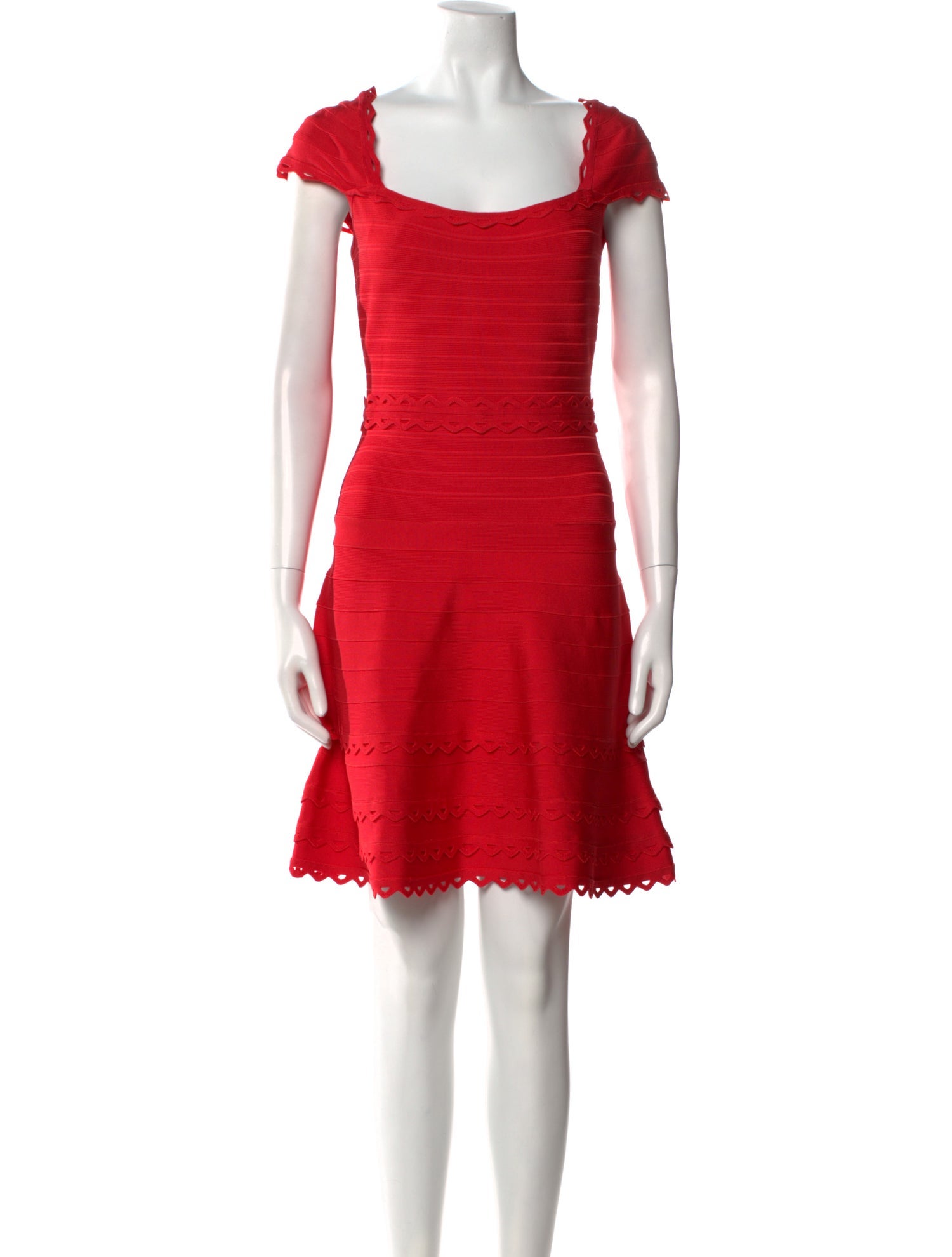Herve Leger Square Neckline Mini Dress