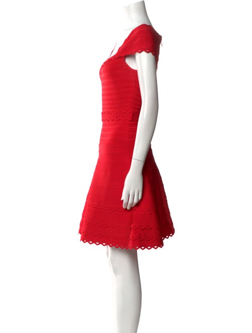 Herve Leger Square Neckline Mini Dress