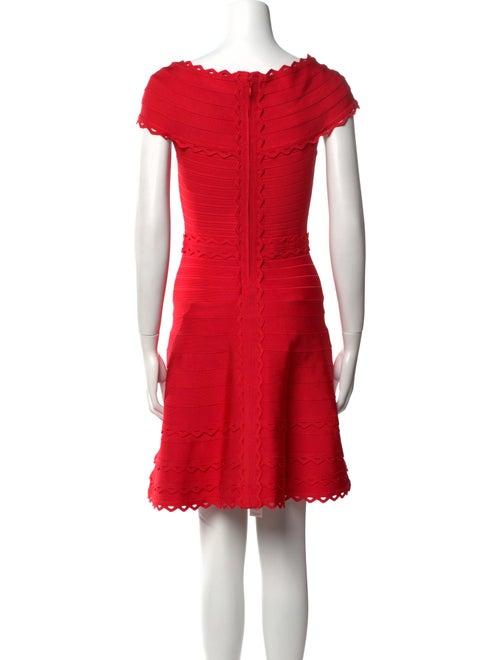 Herve Leger Square Neckline Mini Dress