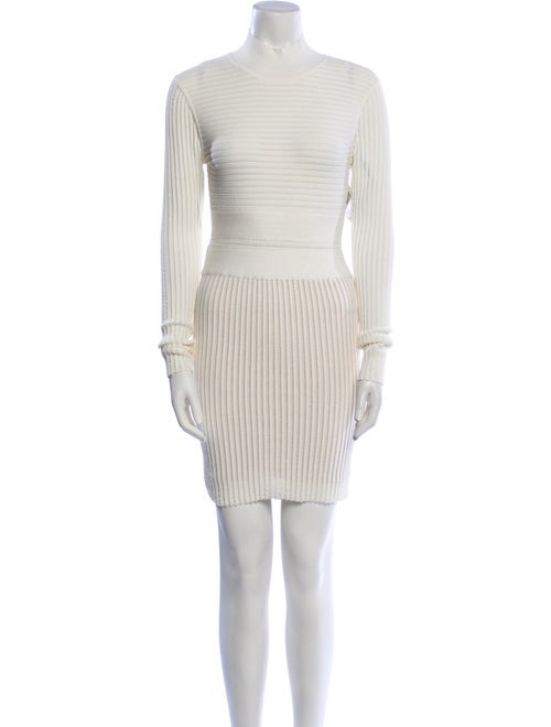 Herve Leger Mock Neck Mini Dress
