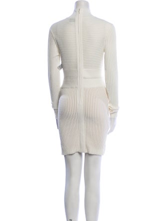 Herve Leger Mock Neck Mini Dress