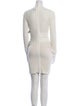 Herve Leger Mock Neck Mini Dress