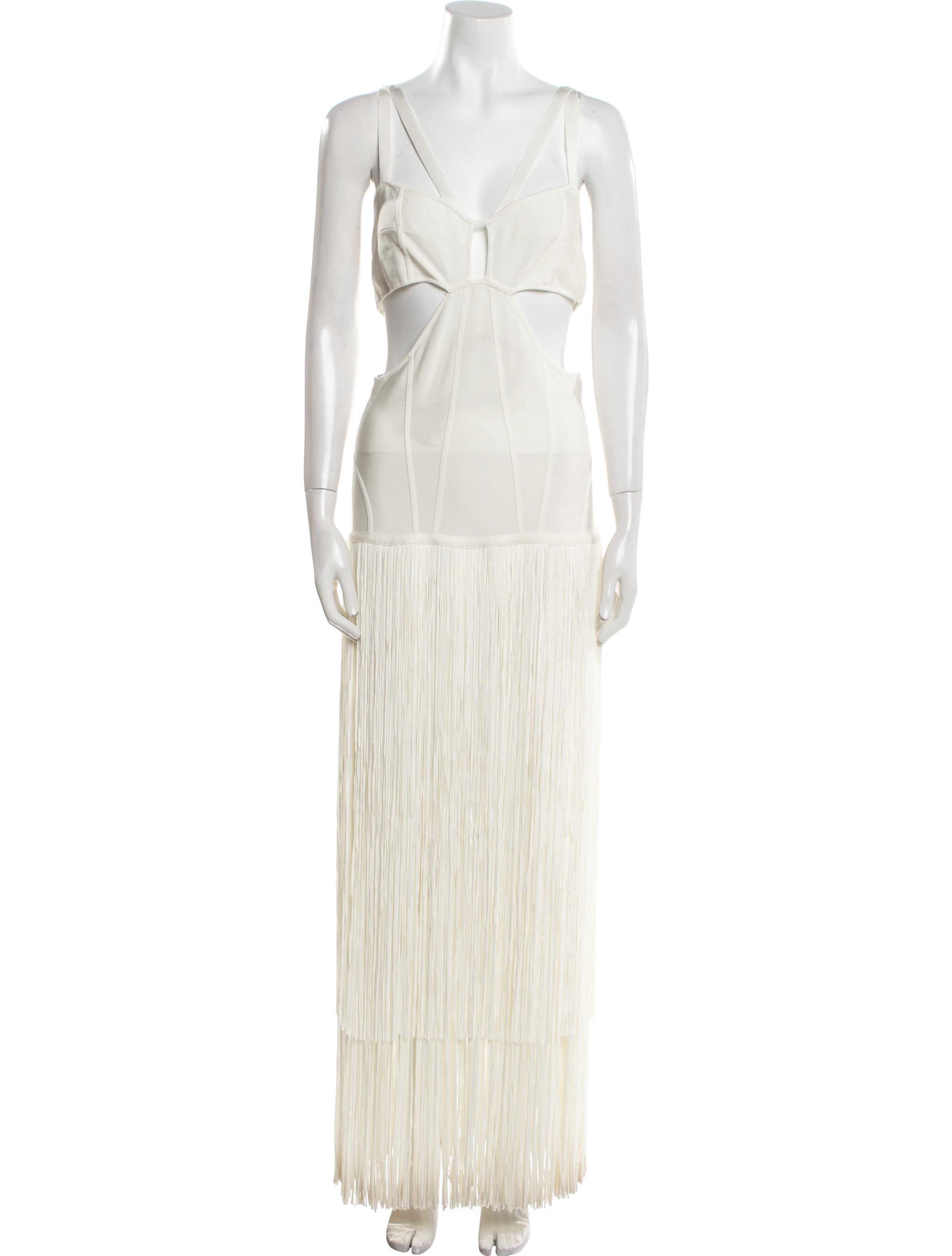 Herve Leger V-Neck Mini Dress