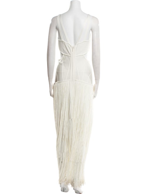 Herve Leger V-Neck Mini Dress