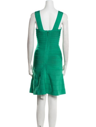 Herve Leger Square Neckline Mini Dress