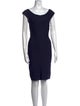 Herve Leger Scoop Neck Knee-Length Dress