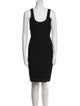 Herve Leger Scoop Neck Knee-Length Dress