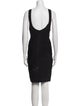 Herve Leger Scoop Neck Knee-Length Dress